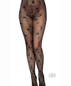 Celestial Net Tights Os Black