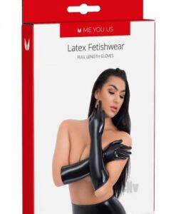 Myu Latex Full Length Glove Md Black