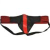 Rouge Jock With Stripes Medium Red Black