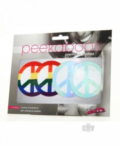 Peekaboo Pride Peace Signs Rainbow