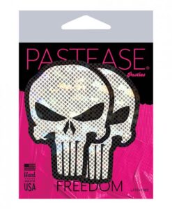 Pastease Glittering Punisher Skull - White/black O/s