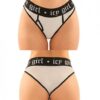 Vibes Buddy Pack Icy Girl Metallic Boy Brief & Lace Thong Black L/xl