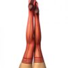 Kix'ies Monica Sheer Cuban Heel W/back Seam Thigh Highs Red A