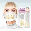 Soon To Be Married Af Face Mask - White