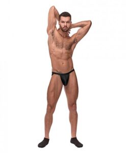 Cage Matte Strappy Ring Jock Black L/xl