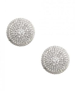 Burlesque Big O Crystal Jewel Reusable Silicone Nipztix - Silver O/s