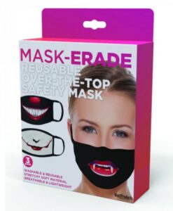 Maskerade Masks - Joker/pennywise/vampire - 3-pack