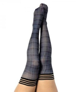 Kixies Debbie Navy Plaid - Size B