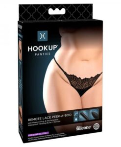 Hookup Remote Lace Peek-a-boo Black Fits Size Xl-xxl