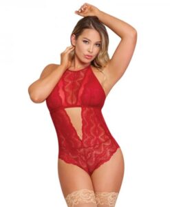 Magic Silk Sugar & Spice Teddy With Snap Crotch Red S/m