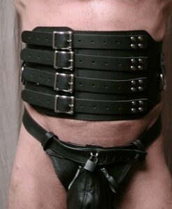 Heavy Leather Waist Cincher, Small/Medium