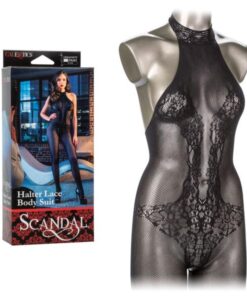 Scandal Strappy Halter Lace Body Suit
