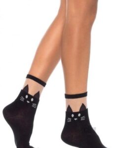 Black Cat Opaque Anklet Os Black