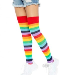 Lycra Rainbow Thigh High