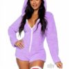 Cuddle Kitty Romper Large Lavender