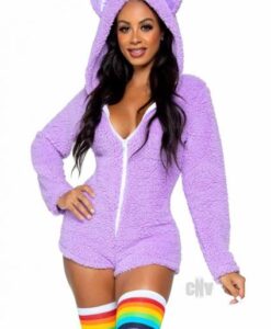 Cuddle Kitty Romper Large Lavender