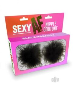 Sexy Af Nipple Marabou Black