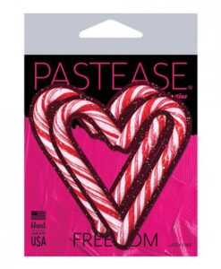 Pastease Holiday Candy Cane Heart  - Red/white O/s