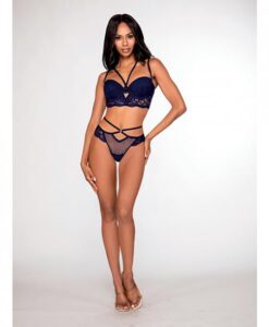 Fishnet & Lace Bra & Panty G-string Nocturnal Xl