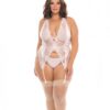 Noah Soft Cup Merrywidow W/garter Straps & G-string Peach Whip 3x/4x
