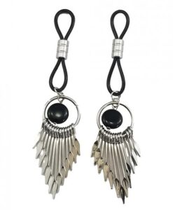 Bijoux De Nip Nipple Halos W/silver Arrows - Black