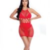 Pink Lipstick Girl Gone Bad Dress Red O/s