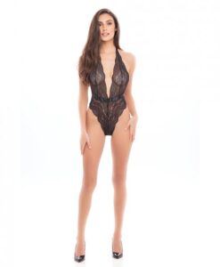 Rene Rofe Daring Darling Lace Teddy Black M/l