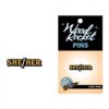 Wood Rocket She/her Pin - Black/gold