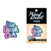 Wood Rocket Live Laugh Cum Large Pin - Multi Color