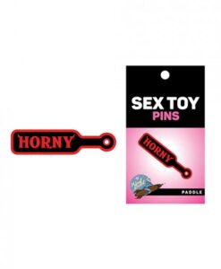 Wood Rocket Sex Toy Horny Paddle Large Pin - Black/red
