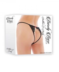 Barely Bare Buttless V Panty Black O/s