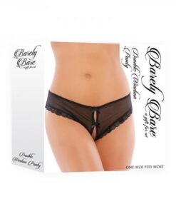 Barely Bare Double Window Panty Black O/s