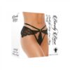Barely Bare Butterfly Strap Lace Thong Panty Black O/s