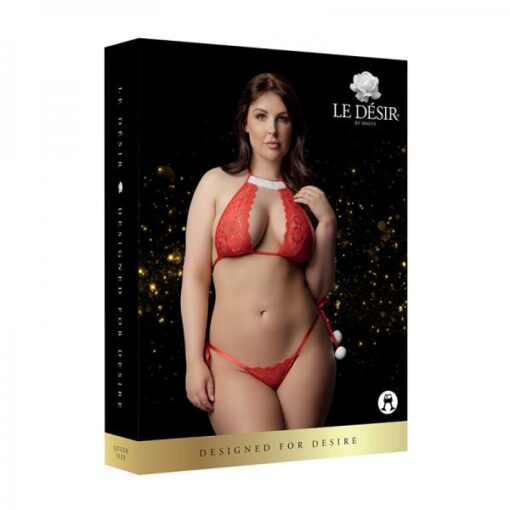 Shots Le Desir Snow Angel Lace Lingerie Set Osx Red