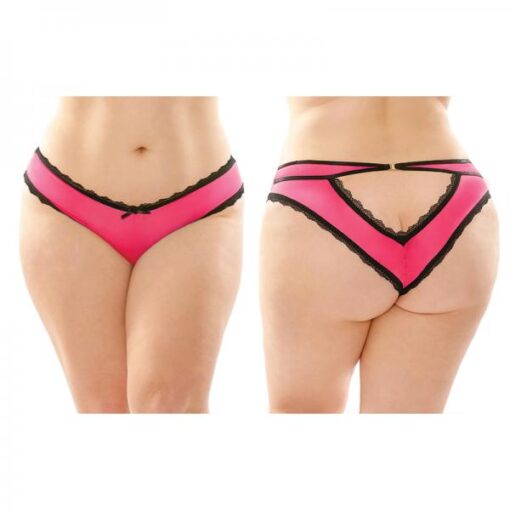 Dahlia Cheeky Hipster Panty With Lace Trim And Keyhole Cutout 6-pack Q/s Pink