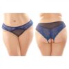 Cassia Crotchless Lace And Mesh Panty 6-pack Q/s Navy