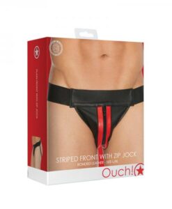 Ouch Jock Front Zip Red L/xl
