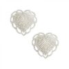 Neva Nude Pasty Hearts Jewel White