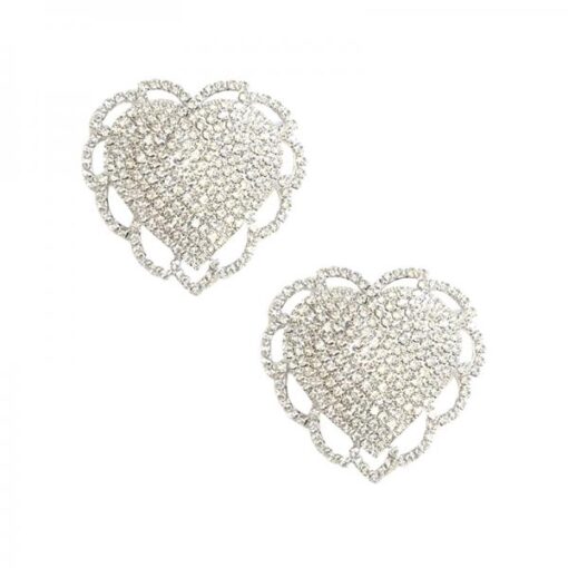 Neva Nude Pasty Hearts Jewel White