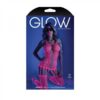 Glow Hypnotic Criss-cross Paneled Bodystocking Neon Pink Os