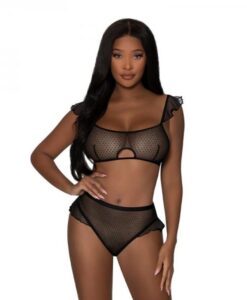 Magic Silk Girl Next Door Bralette & Panty Black L/lx