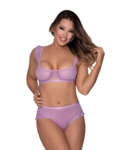 Magic Silk Girl Next Door Bralette & Panty Lilac S/m