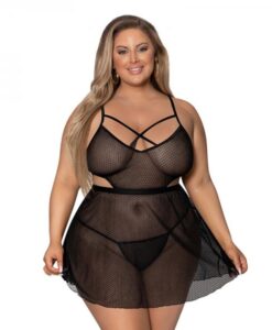 Magic Silk Girl Next Door Babydoll & Panty Black Queen Size