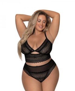 Magic Silk Modern Romance Braltt & Hipster Black Queen Size