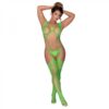 Magic Silk Seamless Body Stocking & G-string Panty  Set Lime Os