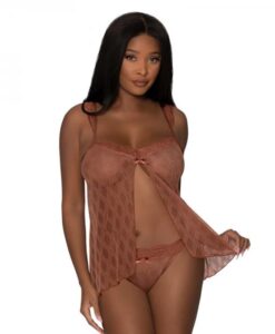 Magic Silk Caramel Kiss Baby Doll & Thong  Carmel S/m