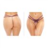Zinnia Sequin Butterfly Strappy Pearl G-string Purple L/xl