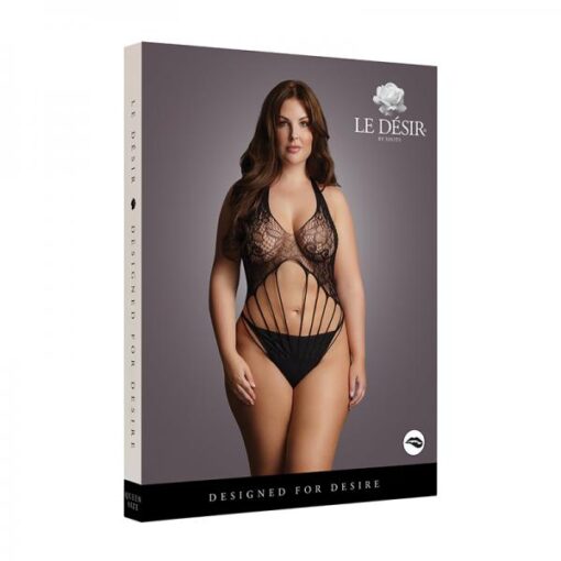 Shots Le Desir Strappy Lace Teddy Black Qs