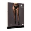 Shots Le Desir Suspender Rhinestone Pantyhose Black Qs