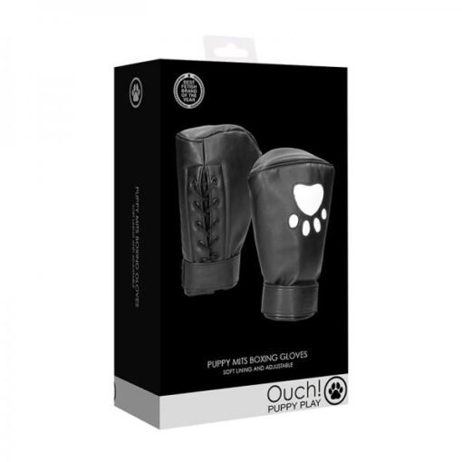 Puppy Play Neoprene Mitts Boxing Gloves Black
